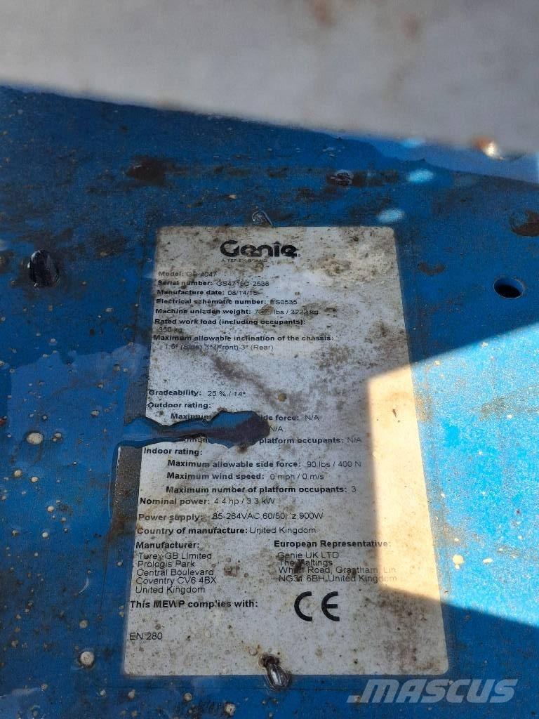 Genie GS4047 Makasli platformlar