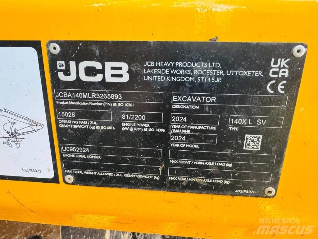 JCB 140 X Paletli ekskavatörler