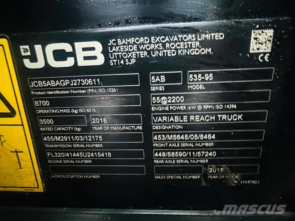 JCB 535-95 Tarimsal teleskopik yükleyiciler