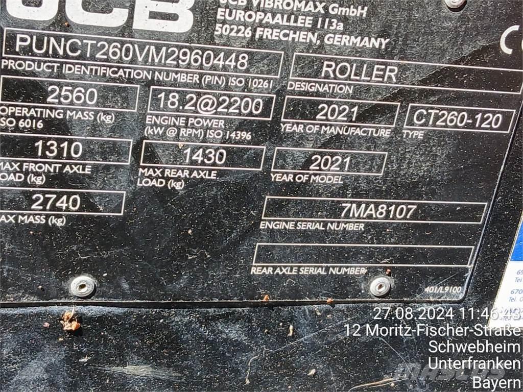 JCB CT260-120 Silindirler