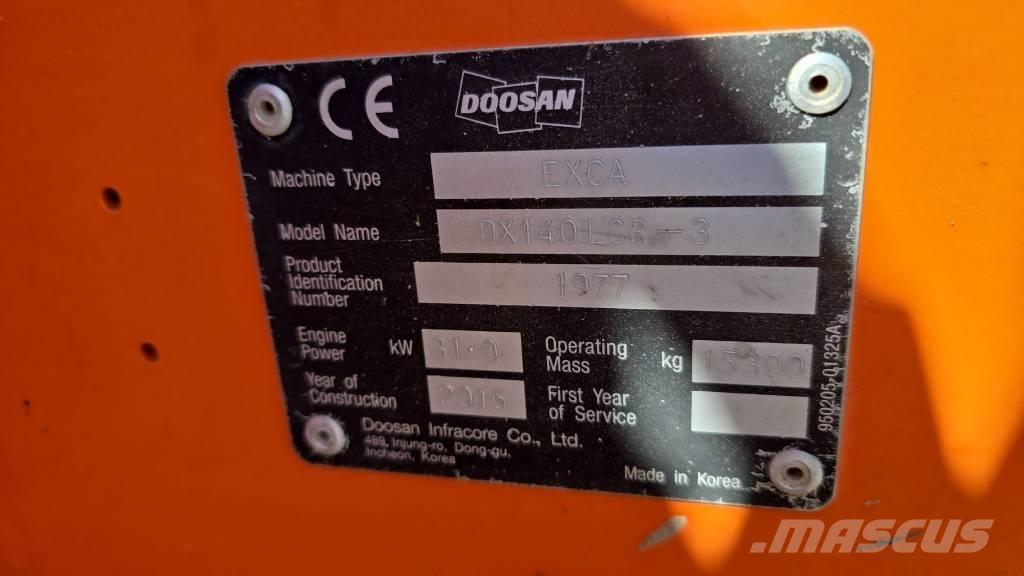 Doosan DX 140 LCR-3 Paletli ekskavatörler