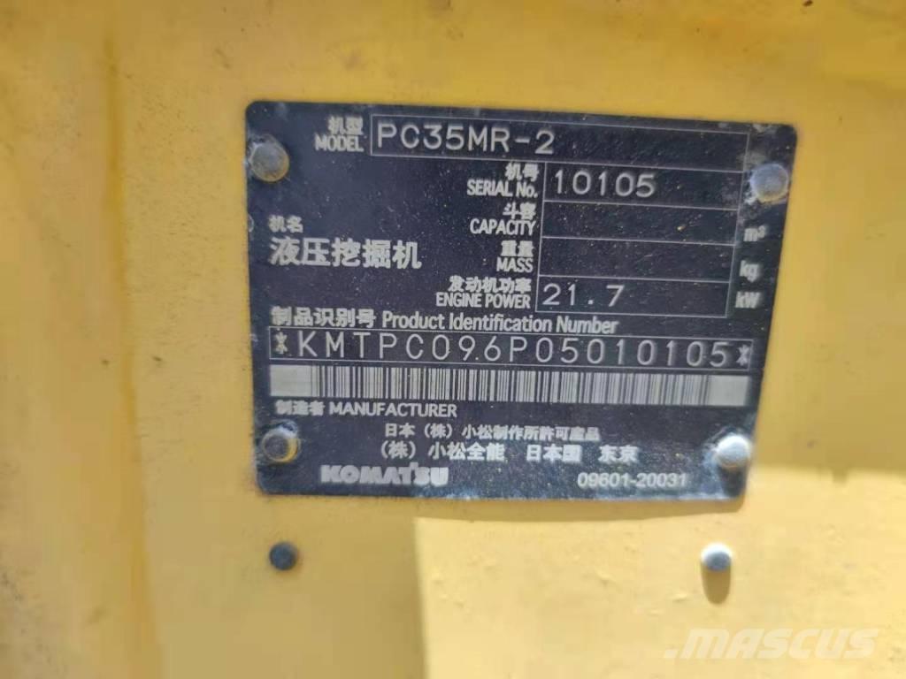 Komatsu PC 35 MR Mini ekskavatörler, 7 tona dek
