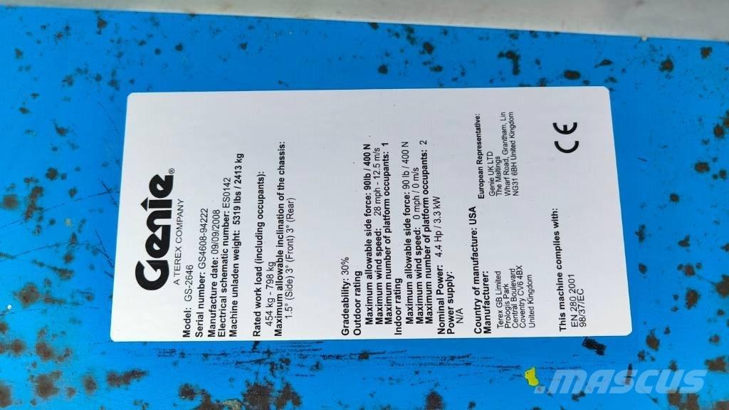 Genie GS 2646 Makasli platformlar