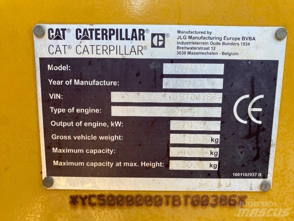 CAT TH 417 Teleskopik yükleyiciler