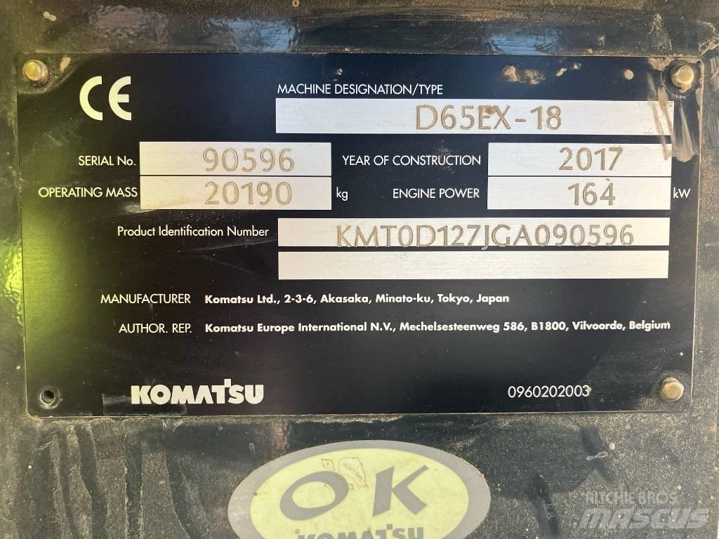 Komatsu D65 EX-18 Paletli dozerler