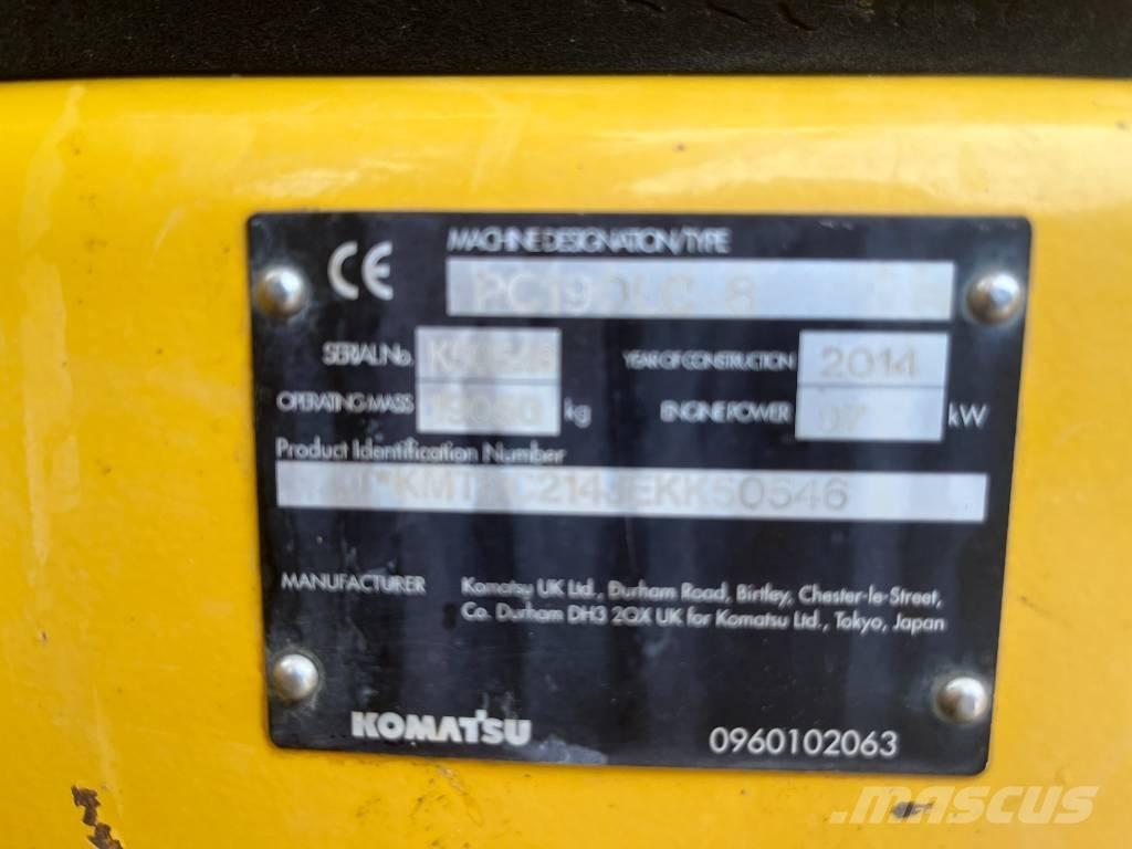 Komatsu PC 190 LC-8 Paletli ekskavatörler