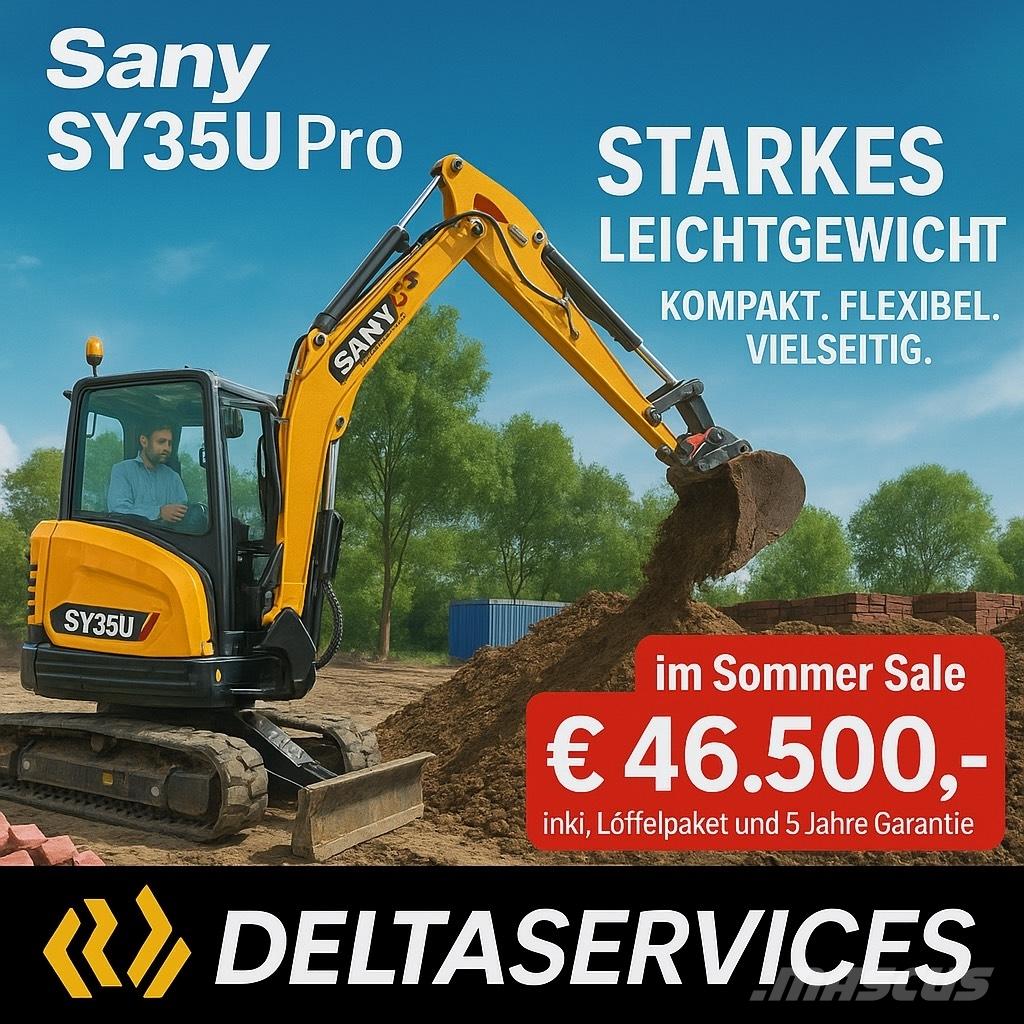 Sany SY 35 U Mini ekskavatörler, 7 tona dek