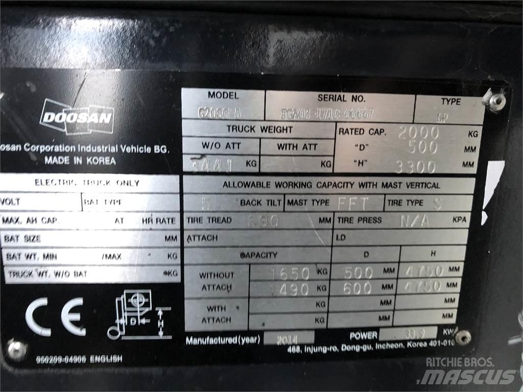 Doosan G20 SC-5 LPG'li forkliftler