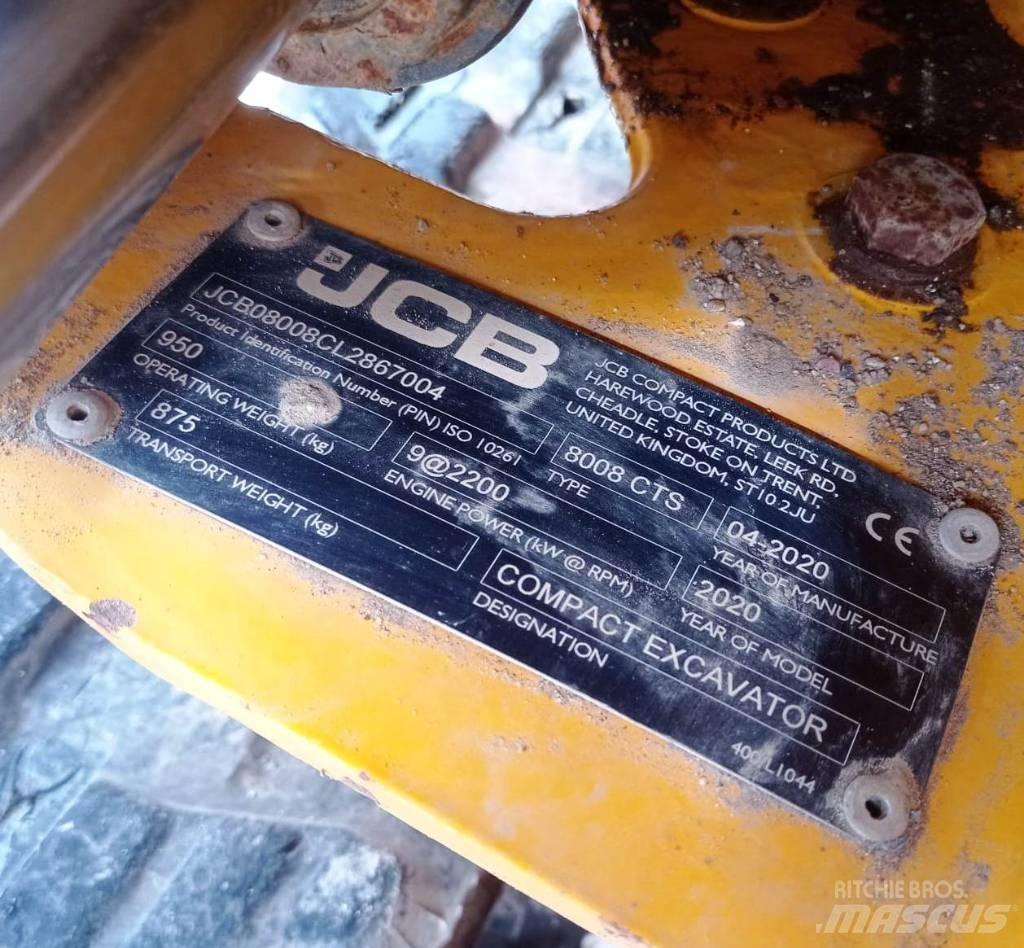 JCB 8008 CTS Mini ekskavatörler, 7 tona dek