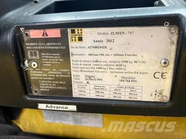 Hyster J2.5XN Elektrikli forkliftler