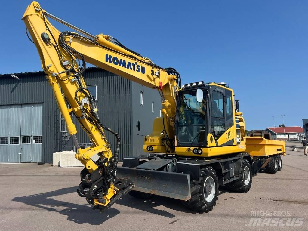 Komatsu PW148-11 Lastik tekerli ekskavatörler
