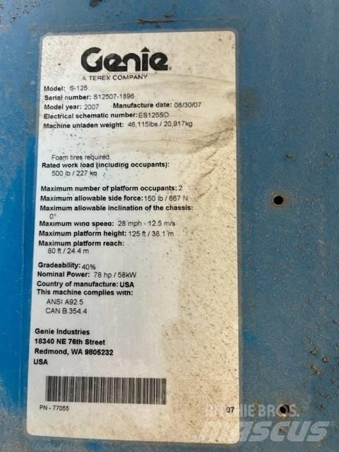 Genie S 125 Teleskopik personel platformları