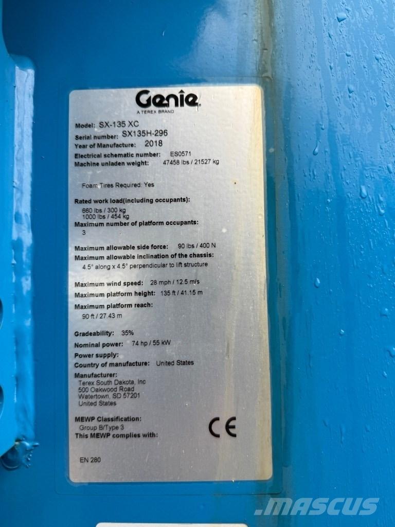 Genie SX 135 XC Körüklü personel platformları