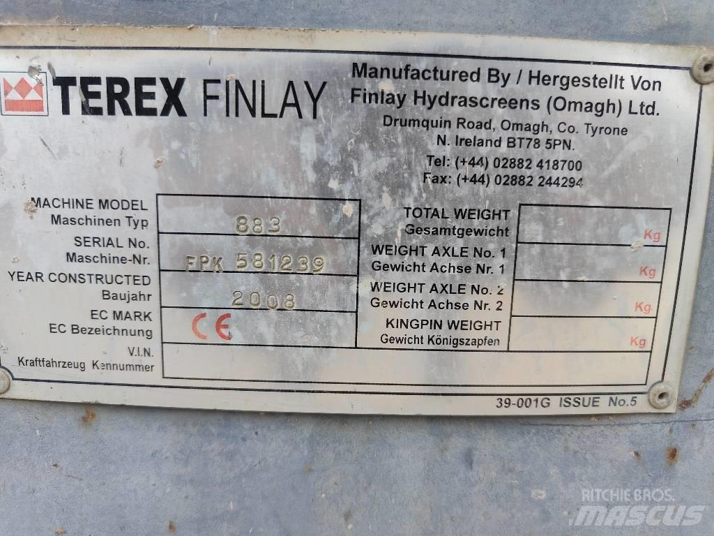 Terex Finlay 883 Gezer eleyiciler