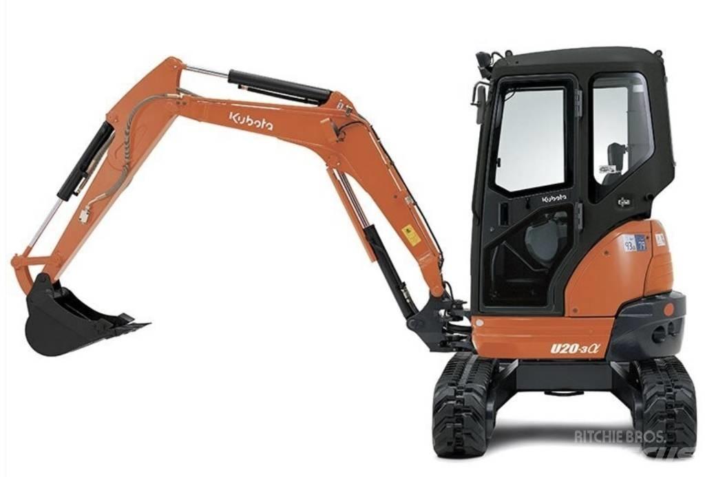 Kubota U 20-3 Mini ekskavatörler, 7 tona dek