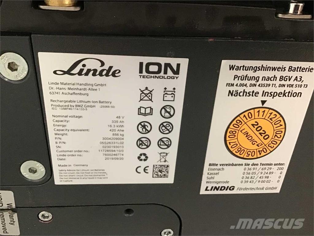 Linde E16 ION Elektrikli forkliftler