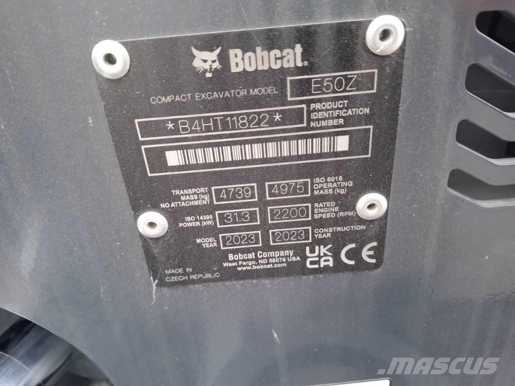 Bobcat E 50z Mini ekskavatörler, 7 tona dek