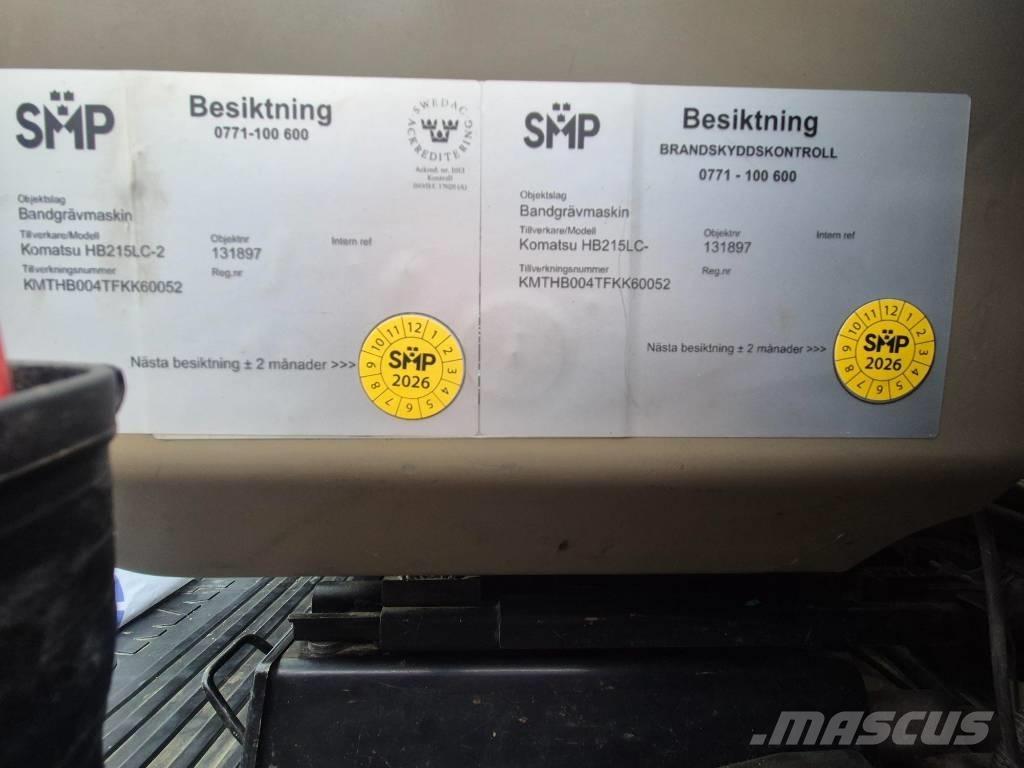 Komatsu HB215LC-2 Paletli ekskavatörler