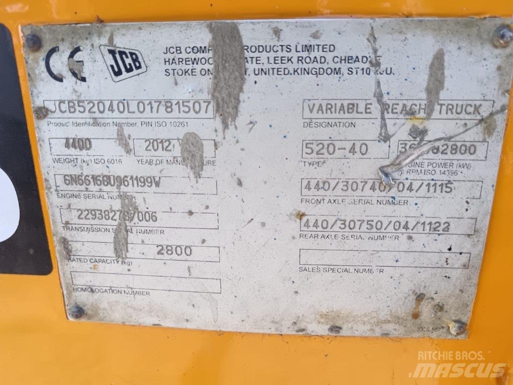 JCB 520-40 Teleskopik yükleyiciler