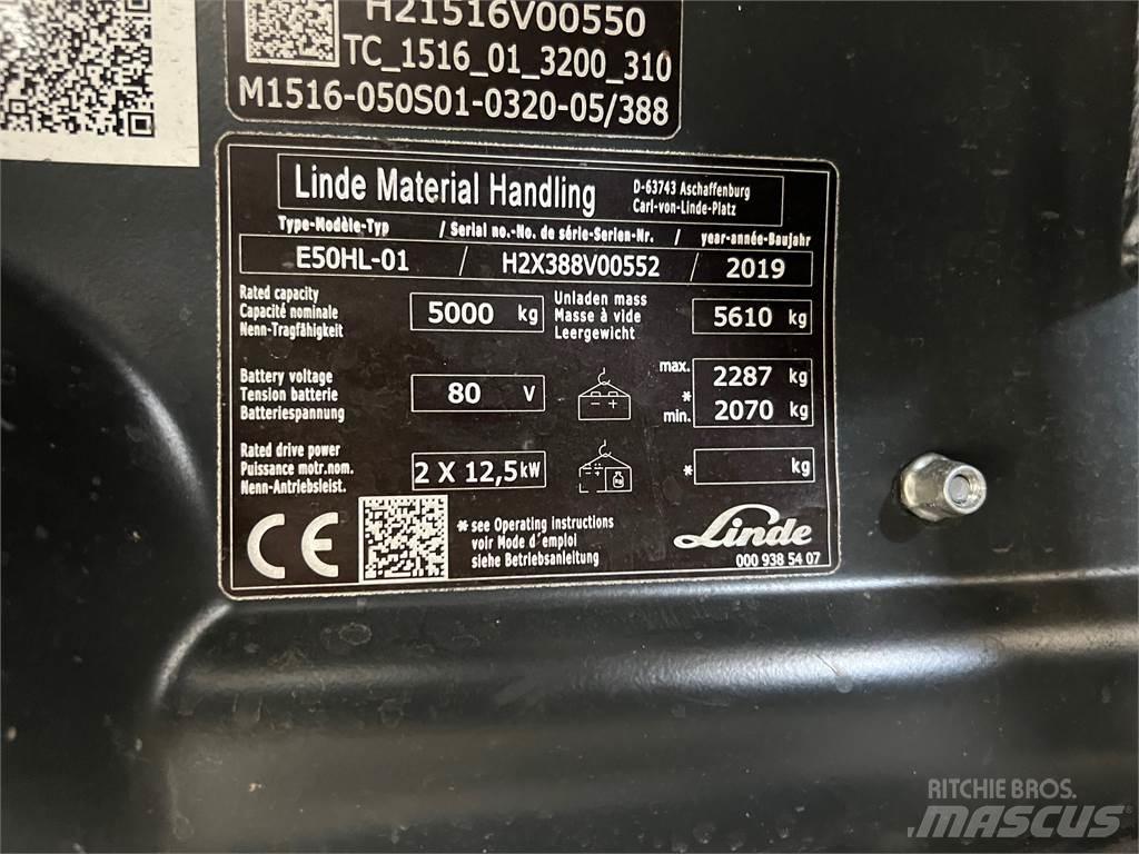Linde E50HL-01 Elektrikli forkliftler