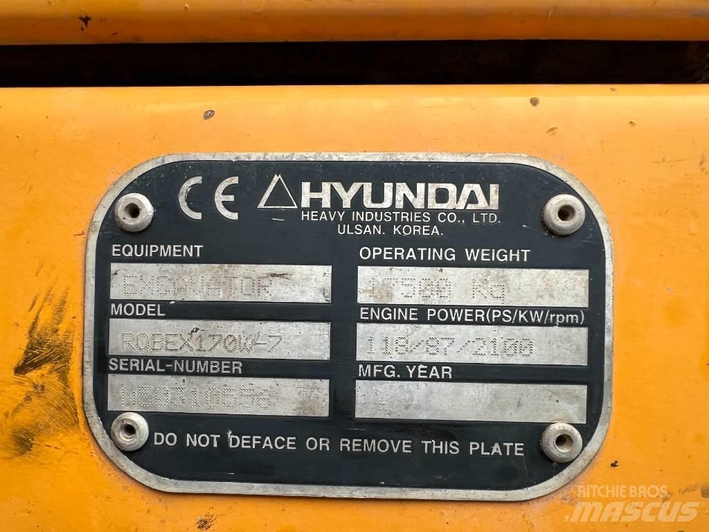 Hyundai R 170W-7 Lastik tekerli ekskavatörler