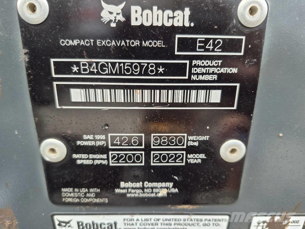Bobcat E 42 Mini ekskavatörler, 7 tona dek