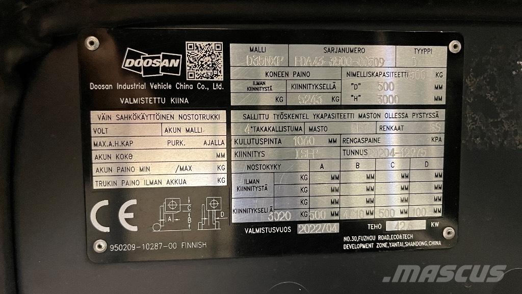 Doosan D35NXP Dizel forkliftler