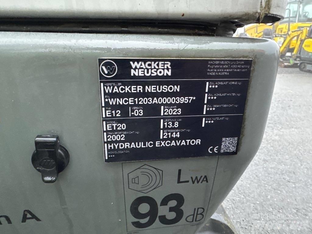 Wacker Neuson ET20 Paletli ekskavatörler