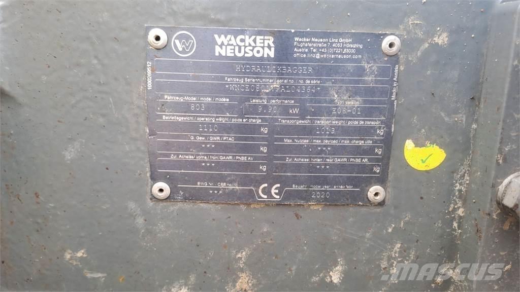 Wacker Neuson 803 Paletli ekskavatörler