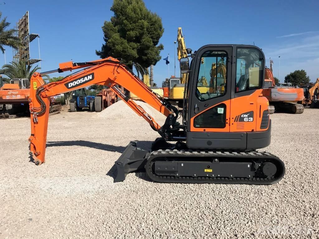 Doosan DX 63-3 Mini ekskavatörler, 7 tona dek