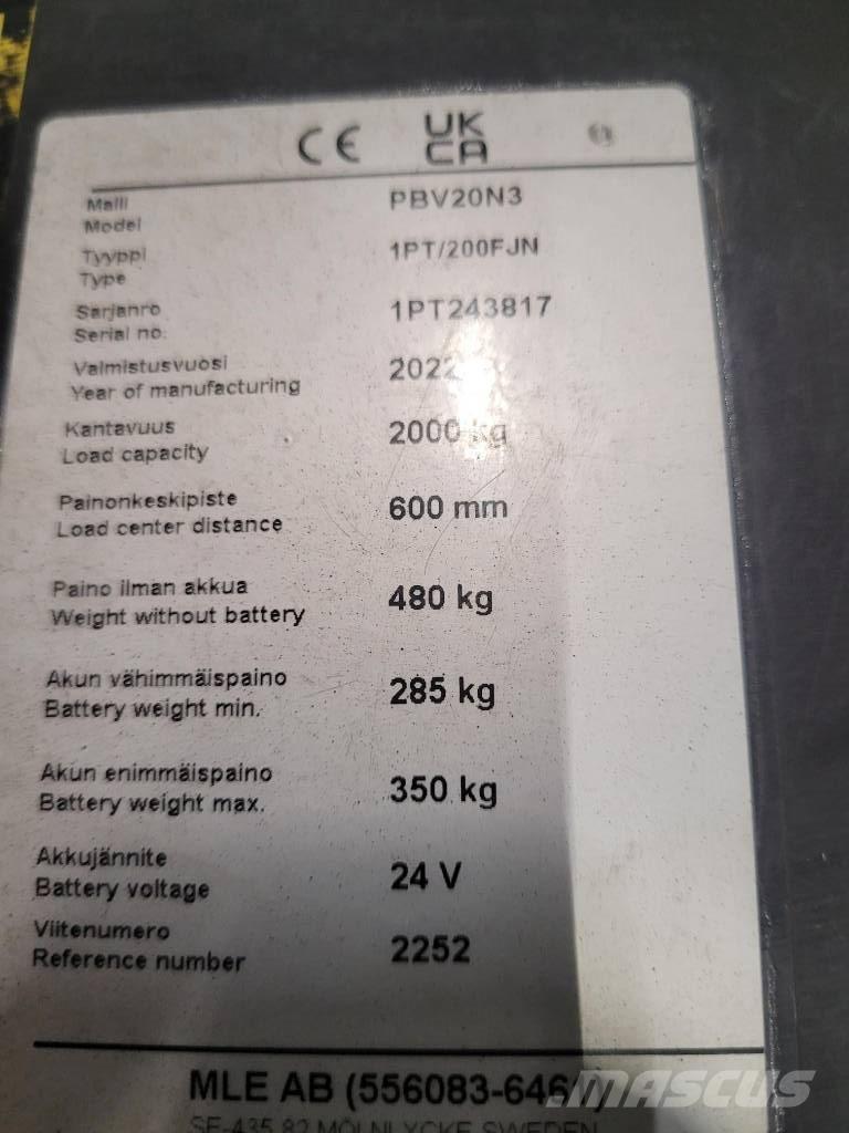 Mitsubishi PBV 20 N3 Düsük seviye platformu