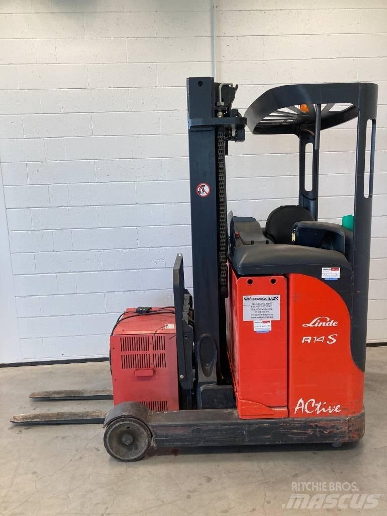 Linde R14S/115 Reach truck - depo içi istif araçları
