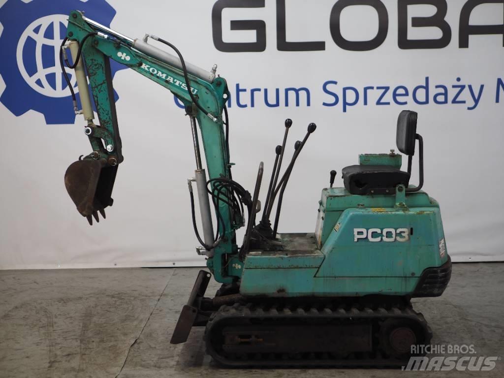 Komatsu PC03-1 Mini ekskavatörler, 7 tona dek