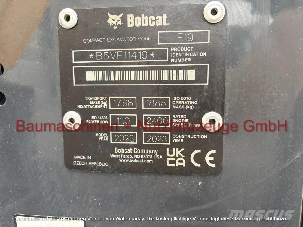 Bobcat E 19 Mini ekskavatörler, 7 tona dek