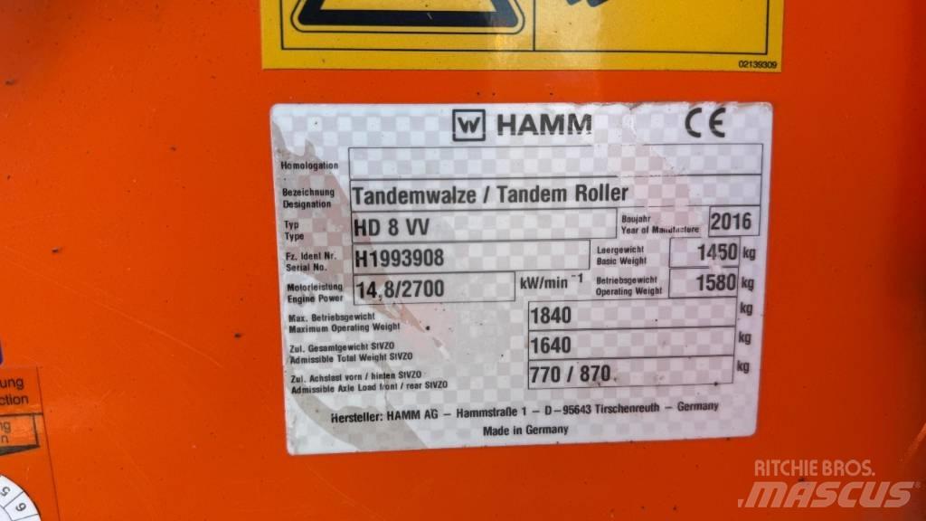 Hamm HD 8 VV Çift tamburlu silindirler