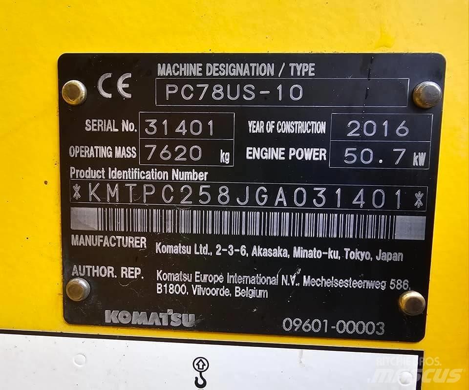 Komatsu pc78us-10 Mini ekskavatörler, 7 tona dek