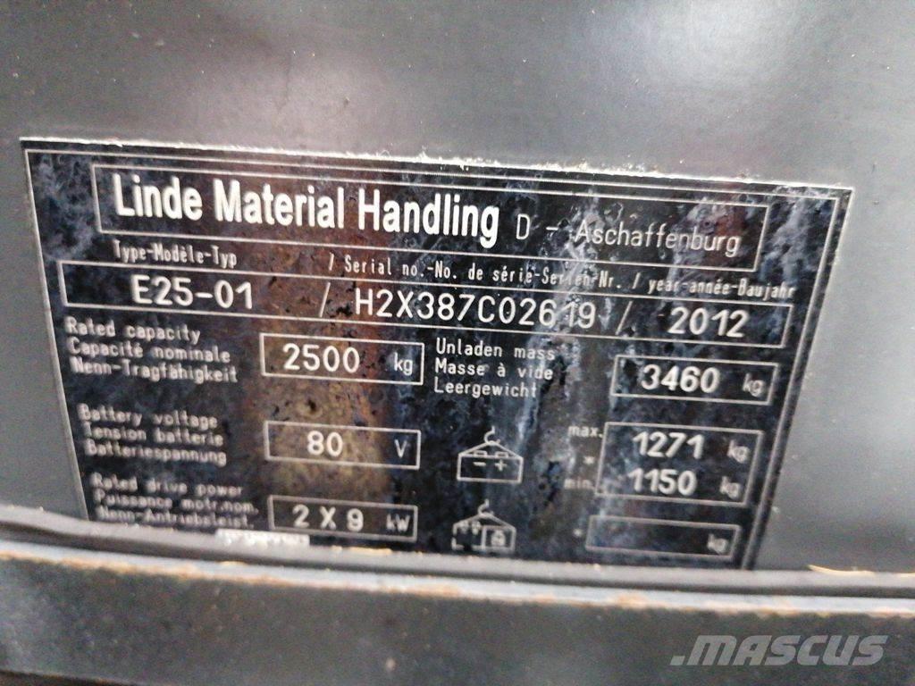 Linde E25-01 Elektrikli forkliftler
