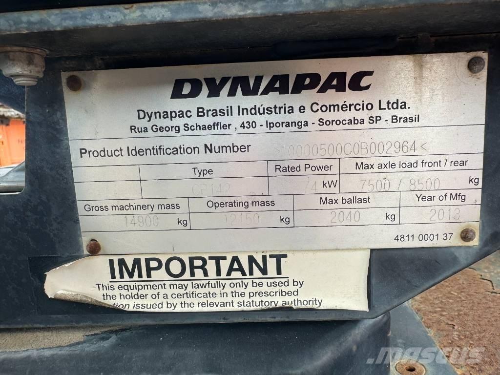 Dynapac CP 142 Pnömatik lastikli silindirler