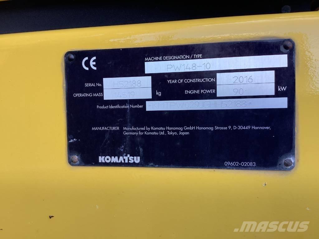 Komatsu PW148-10 Lastik tekerli ekskavatörler