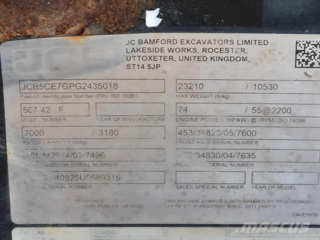 JCB 507-42 Teleskopik yükleyiciler
