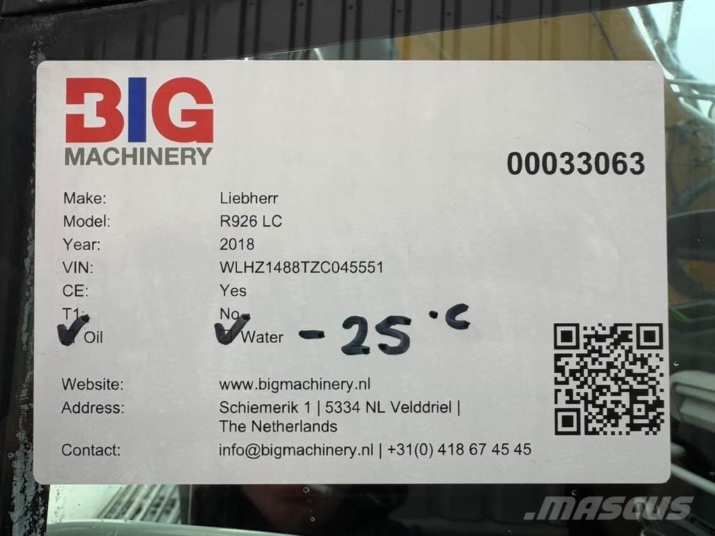 Liebherr R926 LC Paletli ekskavatörler