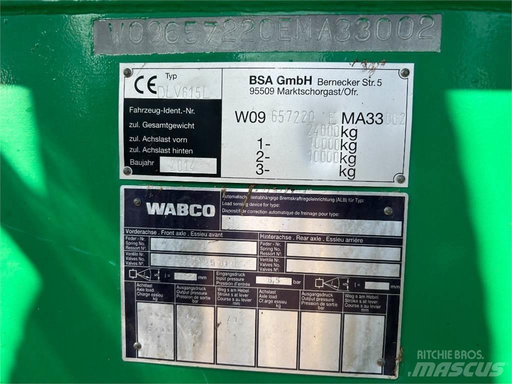 BSA DLV 615L Gübre dagitma tankerleri