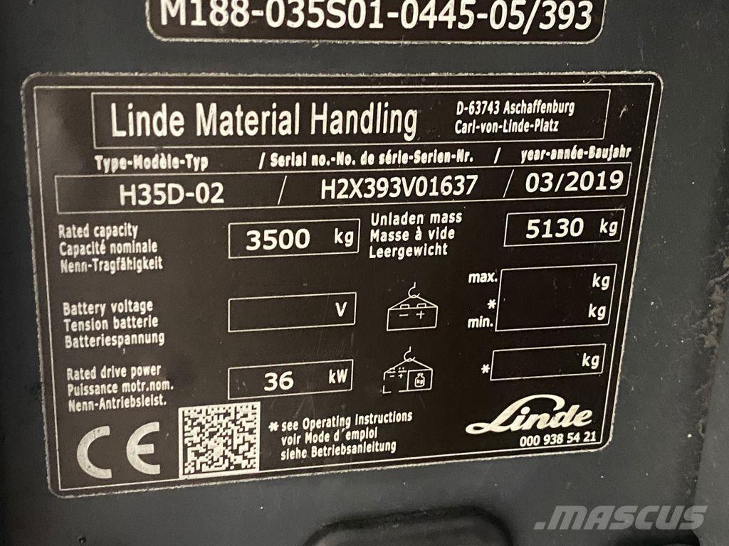 Linde H35D-02 Dizel forkliftler