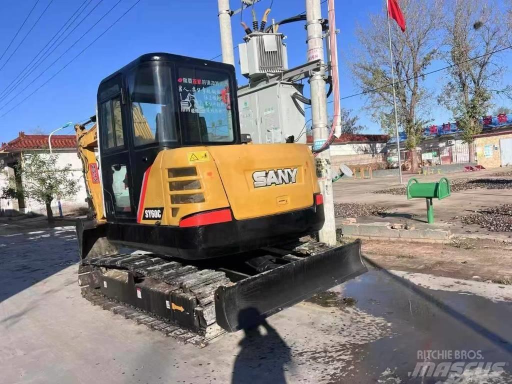 Sany 60C Excavator Mini ekskavatörler, 7 tona dek