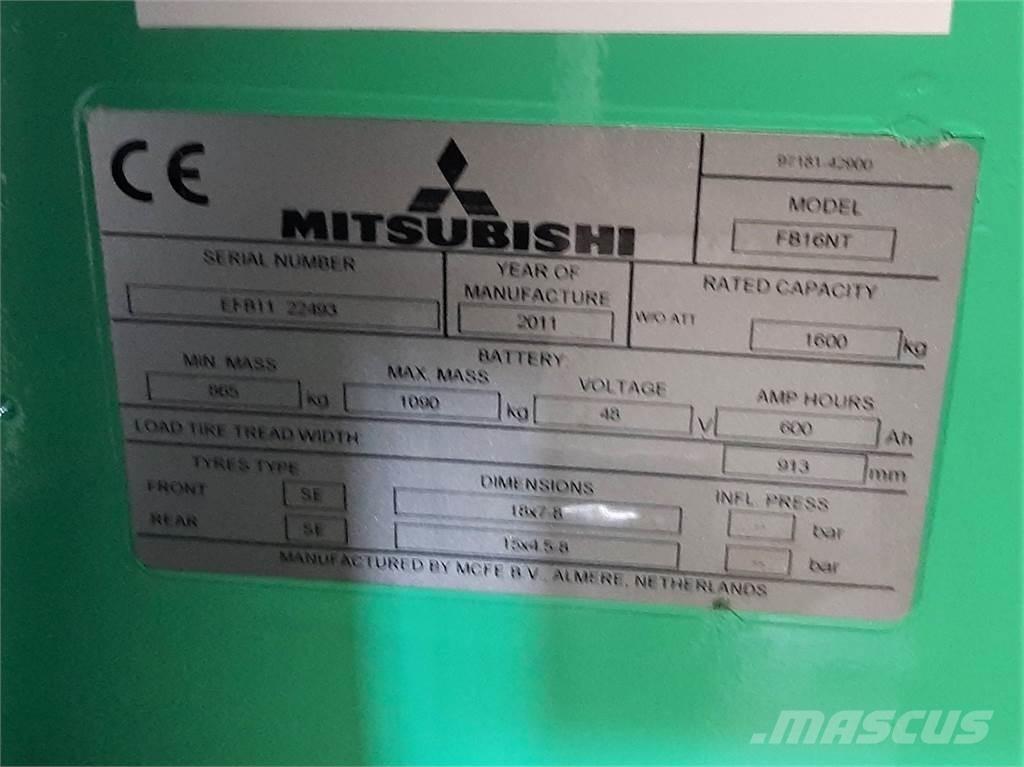 Mitsubishi FB16NT Elektrikli forkliftler