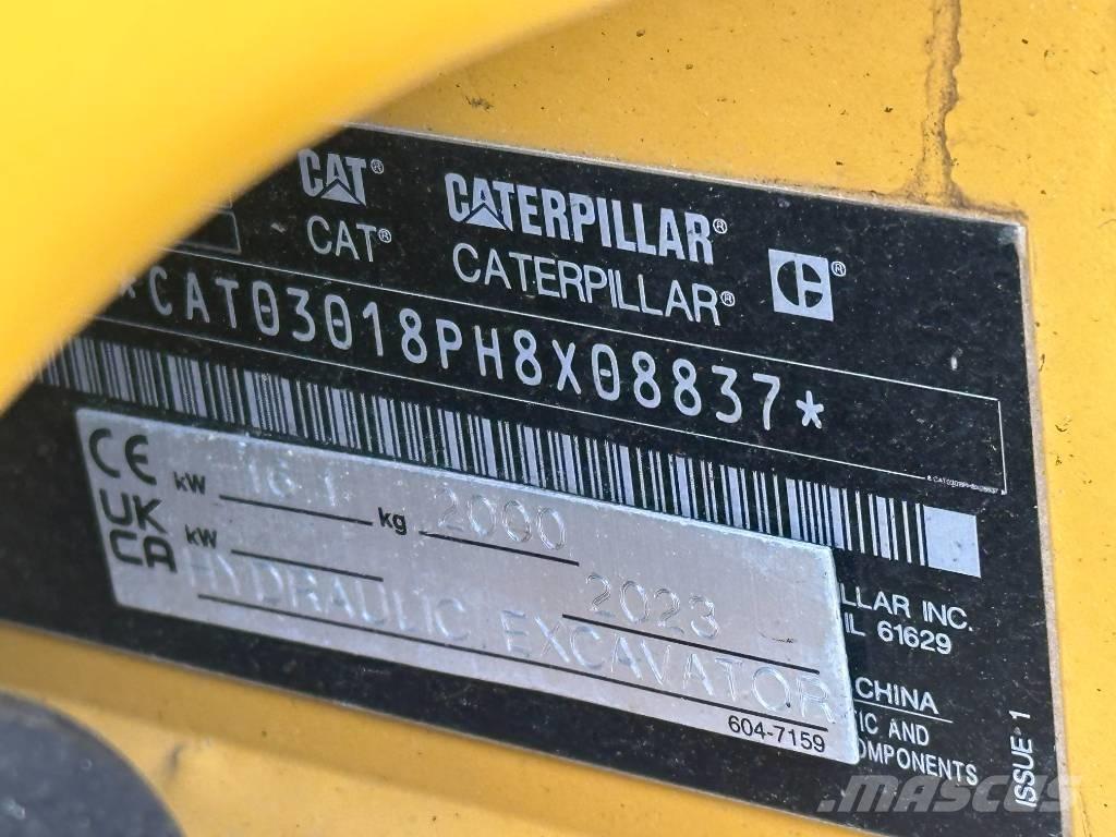 CAT 301.8 Mini ekskavatörler, 7 tona dek