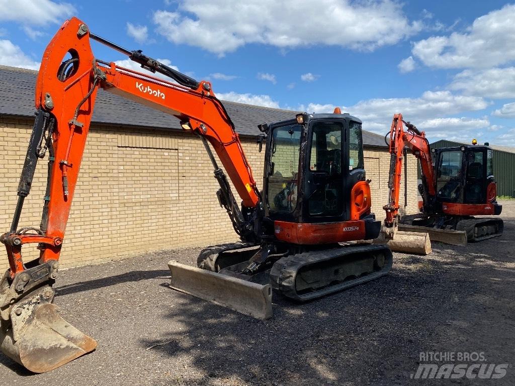 Kubota Kx057 Mini ekskavatörler, 7 tona dek