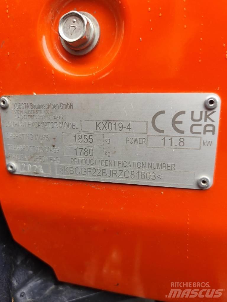 Kubota KX 019-4 Mini ekskavatörler, 7 tona dek