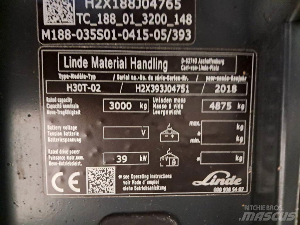 Linde H30T-02 LPG'li forkliftler