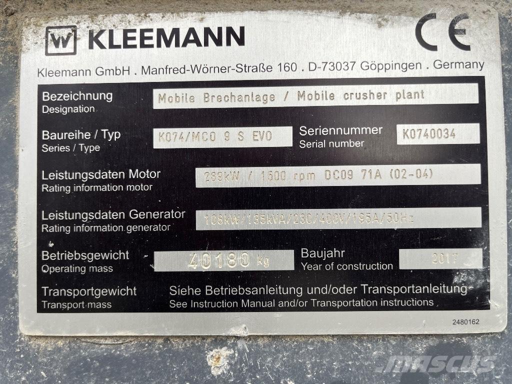 Kleemann MC 09 S Gezer kırıcılar